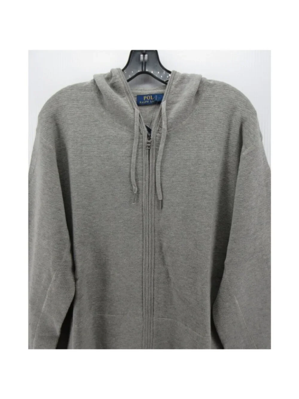 Polo Ralph Lauren Sweater 2XB Cashmere Cotton Cardigan Hoodie Full Zip
